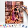 Disney Tangled Rapunzel Flynn Rider Paint By Numbers Hand Painting Kit. Wall Home Decor Gift