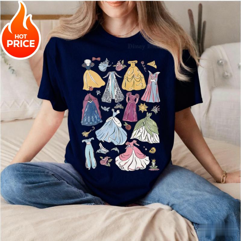 2026 Summer Princess Graphic Tshirt Unisex Unisex Fashion Cotton Quality Casual Loose Short Sleeve Classic Unisex
