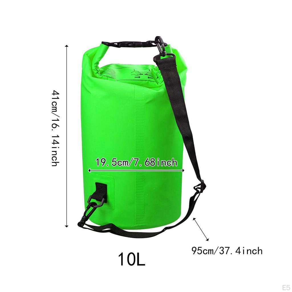 10L Waterproof Roll Bag, Portable Airtight for Skiing, Snowboarding, Surfing, Rafting, Beach