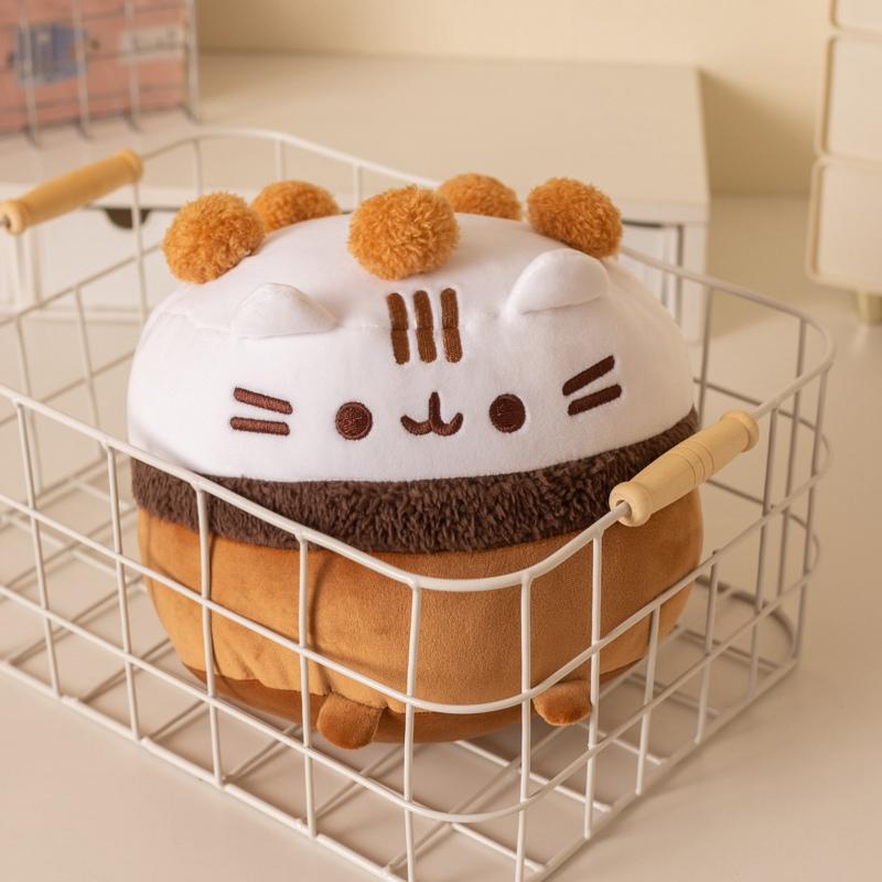 Cute Ice Cream Cake Cat  Plush Toys Stuffed Soft Lifelike Food Pudding Cake Throw Pillow Cushion Kids Toys Home Decor