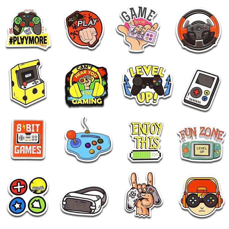 50 Retro Game Console Graffiti Stickers for Laptops, Suitcases, Guitars, Skateboards, Motorcycles, and Cars.