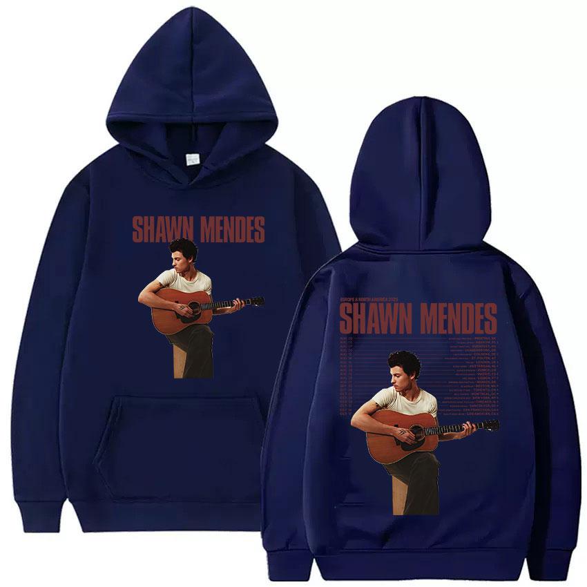 Singer Shawn Mendes Tour 2025 Album Merch Hoody Men Hip Hop Oversized Pullover Sweatshirt Pop Music Long Sleeve Hoody Streetwear