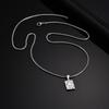 Vnox Cross Square Pendant Necklace for Men Women, Cross Pendant Collar with Stainless Steel Box Chain, Father's Day Dad Boy Gift