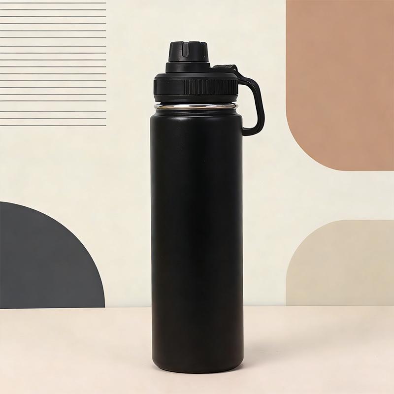 

750ml Water Cup Sports Bottle Water Bottle Stainless Titanium Vacuum Portable Leakproof Outdoor Cup Birthday Gift 750ml чёрный