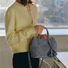 Blue Cowhide Flower Punching Tote Bag S Dcba6e595b2
