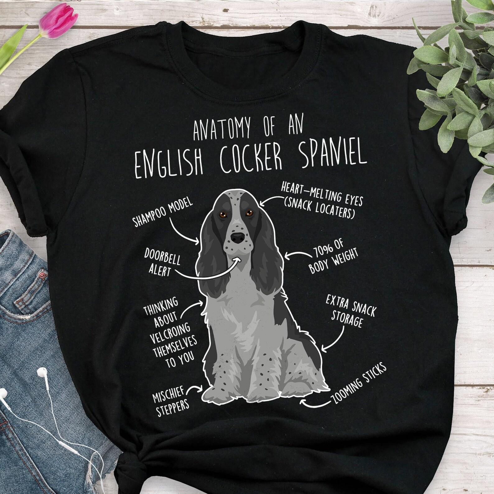English Cocker Spaniel Shirt, , , Cute Blue Roan Cocker Spaniel T-shirt, Funny Dog Lover Gift, Pet Tee, Dog Mom, Dog Dad 160