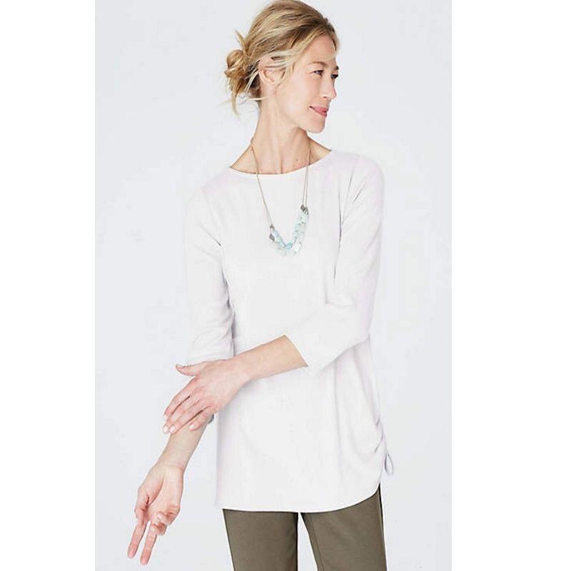 

Modal Cotton Knitted Fashion Pullover Slim Looking Tops Milky White 3XL