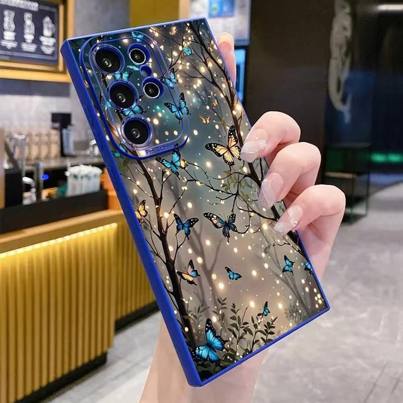 Glow In The Dark Butterfly Phone Case For Samsung A55 5G Case Galaxy A15 A35 A54 S25 Ultra S24 S23 FE S22 S21 S20 Plus Cover