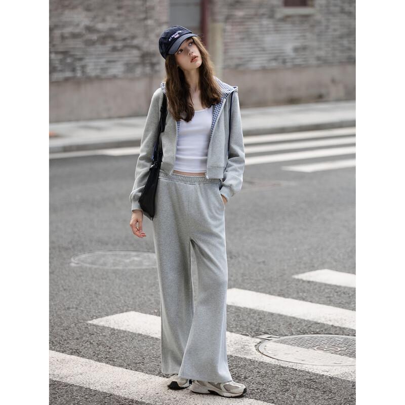 

TonLion Women s Hooded Cardigan Sweatshirt & Pants Set L