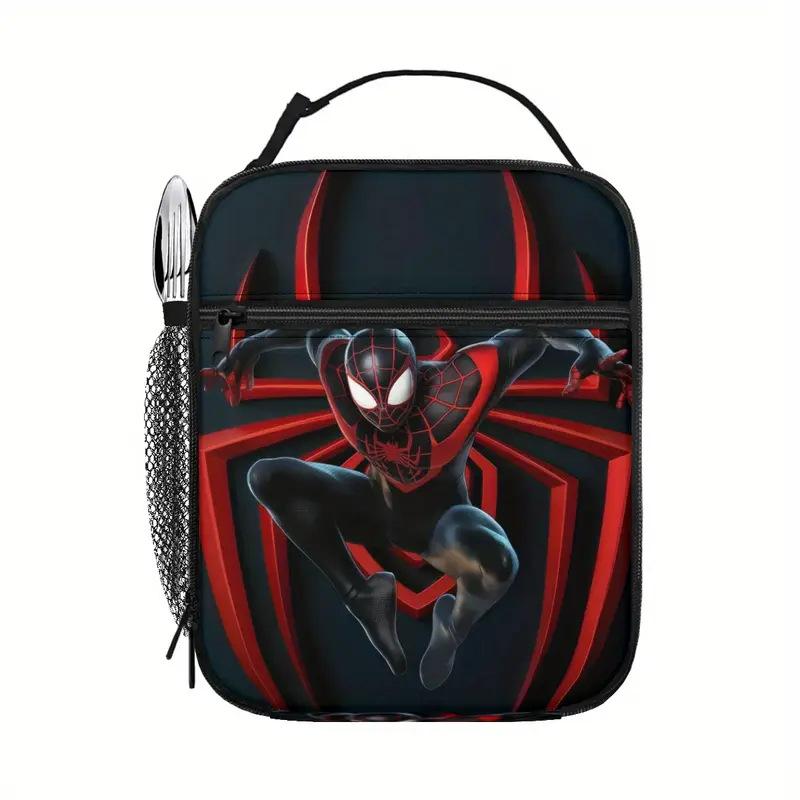 Spider-Man Cartoon Anime Lunch Bento Bag Children'S Fully Printed 3D Digital Insulation Bag Portable Outdoor Picnic Bag