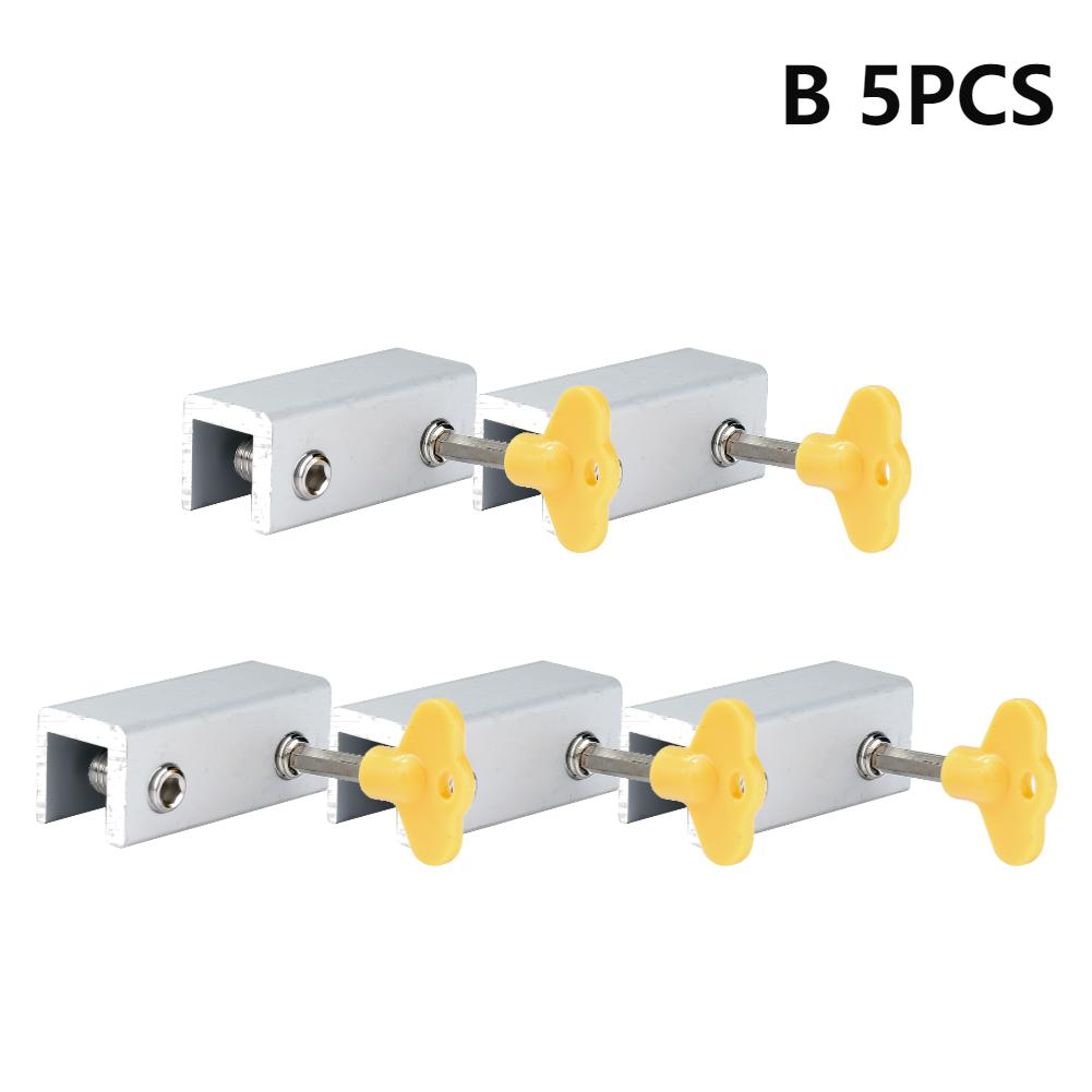 1-10PCS Aluminum Alloy Window Lock Stopper Sliding Sash Stopper Cabinet Locks Straps Anti-theft Lock Window Sliding Door