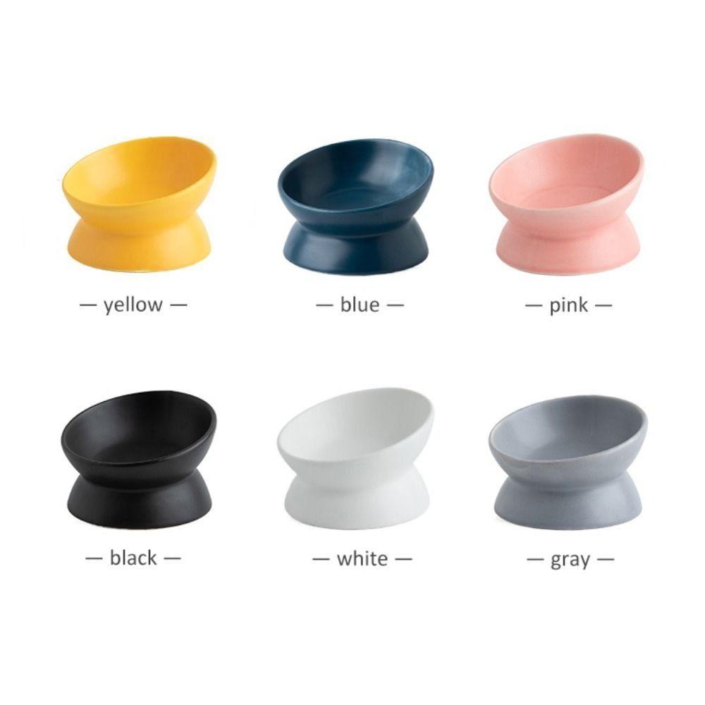 Protect The Cervical Cat Bowl Minimalist Ceramic Pet Bowl Dog Cat Food Bowl  Pet Supplies
