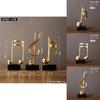 Resin Musical Note Decoration Set For Living Room Office Desk Modern Home Decor Gift