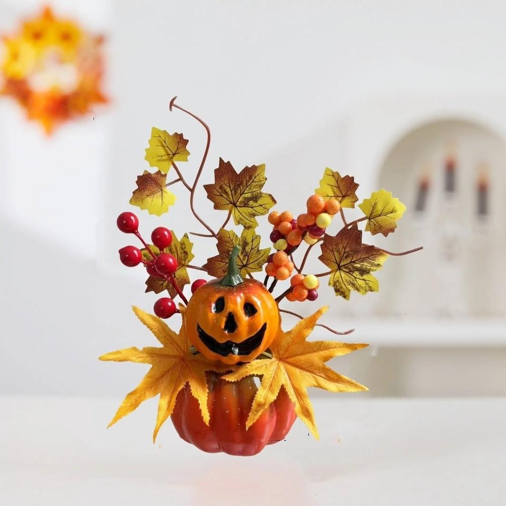 Happy Halloween Day Maple Leaf Ornaments Home Decoration Thanksgiving Day Bonsai Home