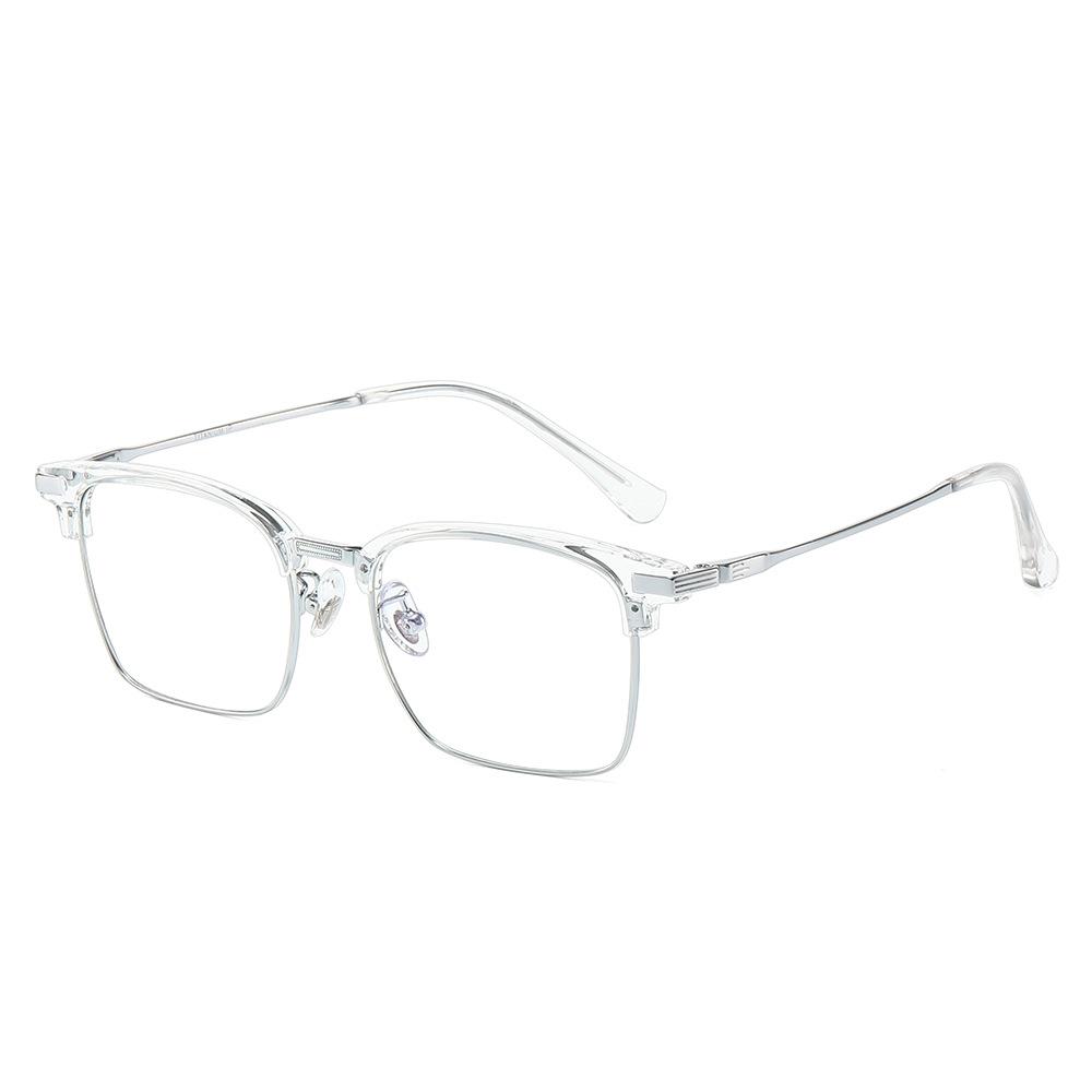 Ultra-Light Pure Titanium Square Business Glasses Frame Myopia Glasses Frame Men'S Models Can Be Matched With Degree Business Men'S Half Frame Glasses