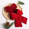 3Pcs Soft Velvety Fabric Bowknot Ornament Christmas Tree Bowknot Decoration For Mantels Wedding Festival Celebration