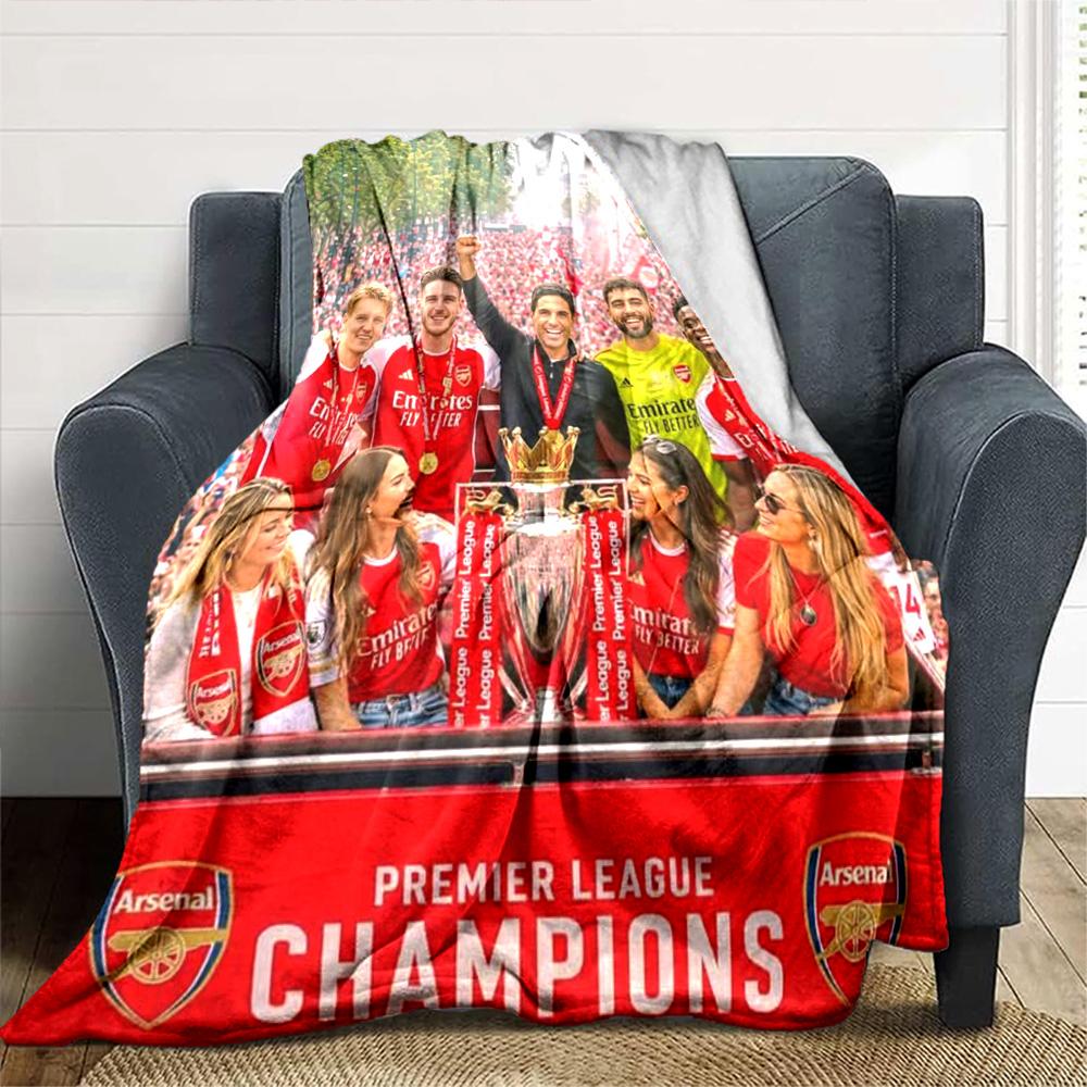 Arsenal Football Player Blanket Comfortable Suitable for Chair Couch Office Chair for All Seasons Stylish Decor Perfect Gift for Relatives and Friends