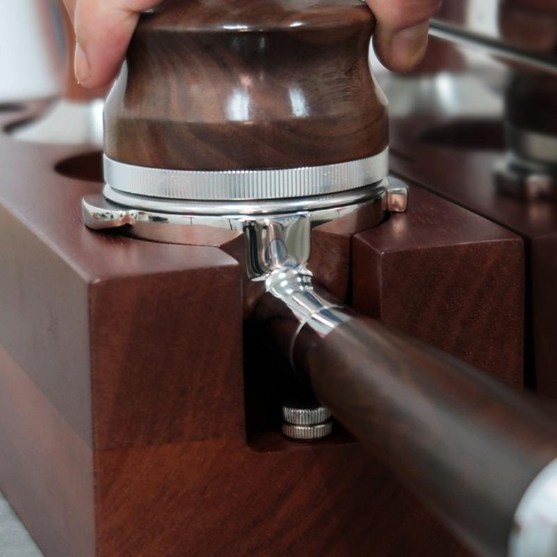 Wood Tamper Station Coffee Supplies Coffee Tool Holder Coffee Tamper Station Wood Material Gift for Coffee Enthusiasts