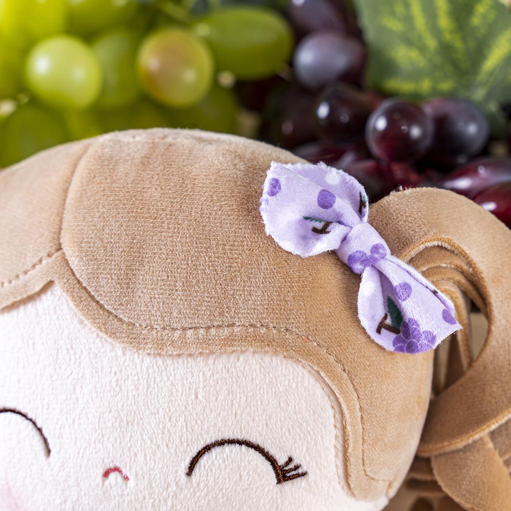Plush Toys Baby Dolls Fruit Toys Curly Hair Dolls Christmas Gifts 30cm Grape