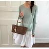 Foldable Women Hollow Woven Tote Bag Large Capacity Casual Shoulder Handbag for Travel Beach Grocery Shopping