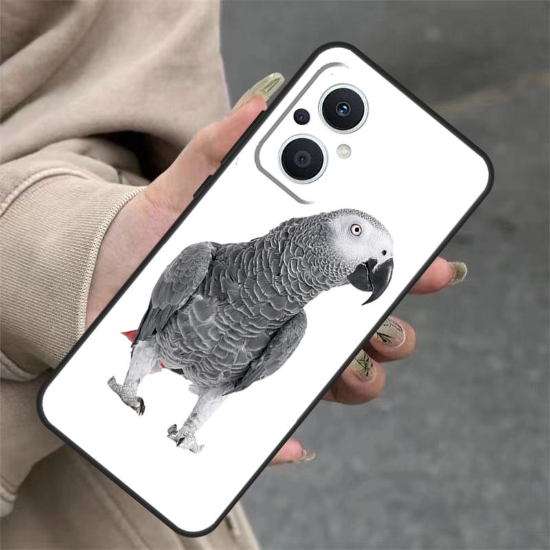 Graupapagei Hülle Für OPPO Reno 7 8 Lite 10 11 12 13 14 Pro 8T 12F 13F 14F OPPO Find X8 X6 X9 Pro Hülle