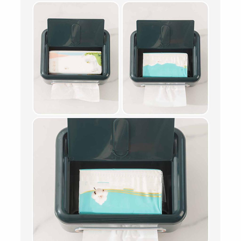 Desktop Tissue Box Multifunctional Home Tissue Dispenser Remote Control   Box for Living Room Restaurant