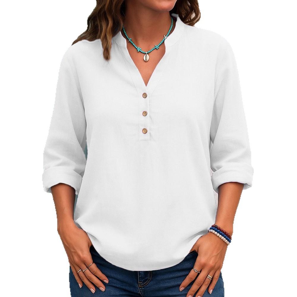 2025 Herbst und Winter Neue Europäische und Amerikanische Kleidung Lässige Langärmelige Damenoberteile Hemden für Damen