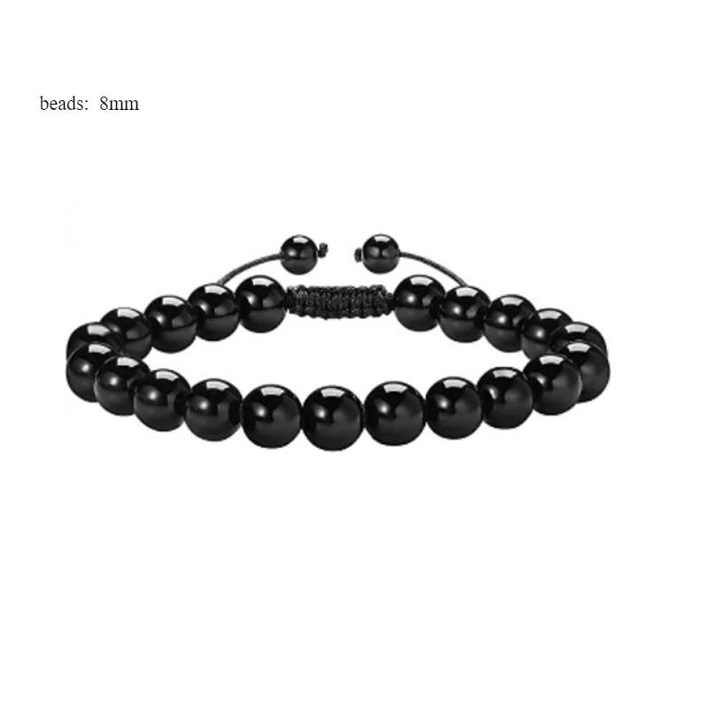 

Повседневная модная серия ручная цепочка обсидиан плетение браслет украшения подарок