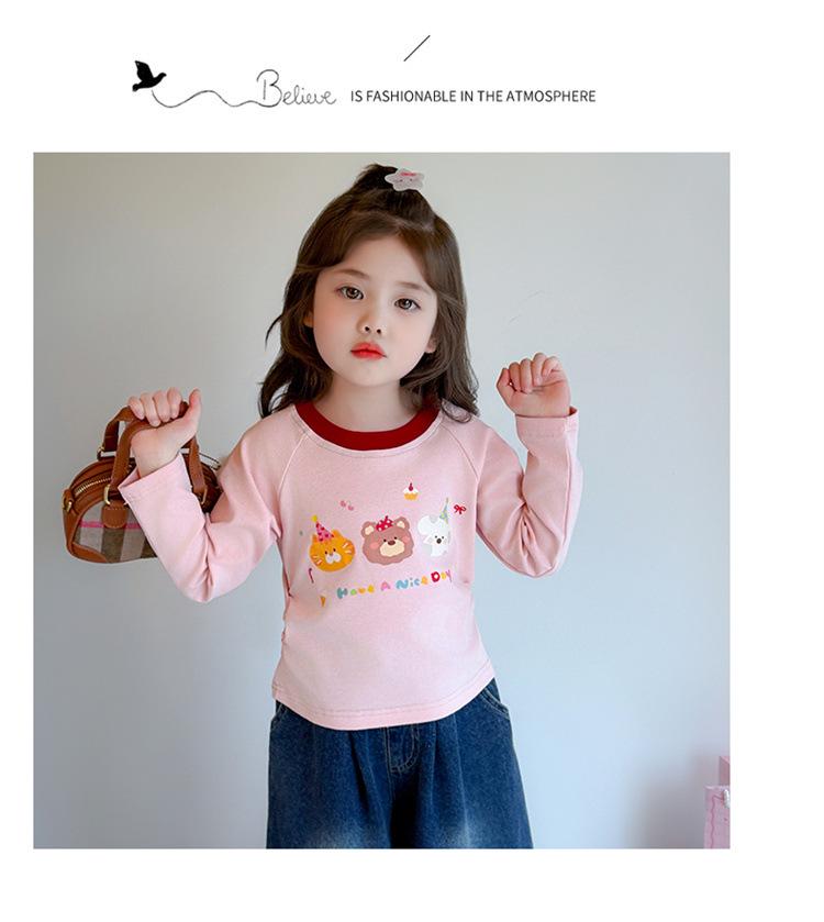 Girls' Stylish Long-Sleeve Base Layer T-Shirt for Spring & Autumn 2025