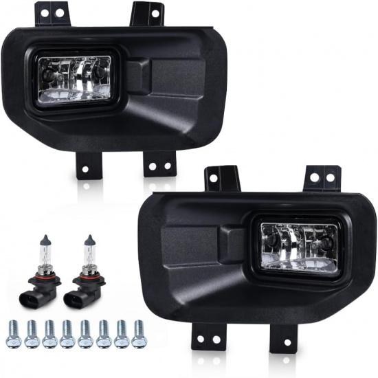 PIT66 Fog Lights Compatible with Ford Explorer 2006-2010 W/Rectangular Lens/Fit Ford Explorer Sport Trac 2008-2010 W/Rectangular Lens Halogen Front