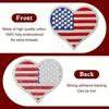 12 Pcs American Flag Heart Embroidered Patch Iron On USA  Applique Badge for Jacket Jeans Hat Backpack Clothes Decoration