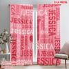 2pcs,2D Plane Printing Curtain Fabric Jessica Tapestry Versatile Polyester Fabric (without Rod) Home Decor Use for Living Room,