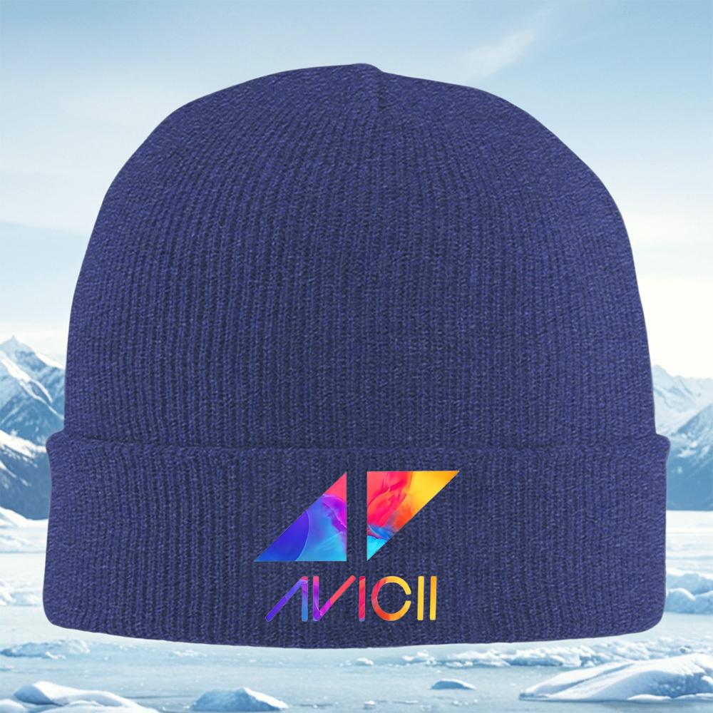 

Abstract colorful music logo design Men Women Unisex Knitted Hat Beanie Pullover Cap Winter Thermal Warm Christmas Outdoor Cycli