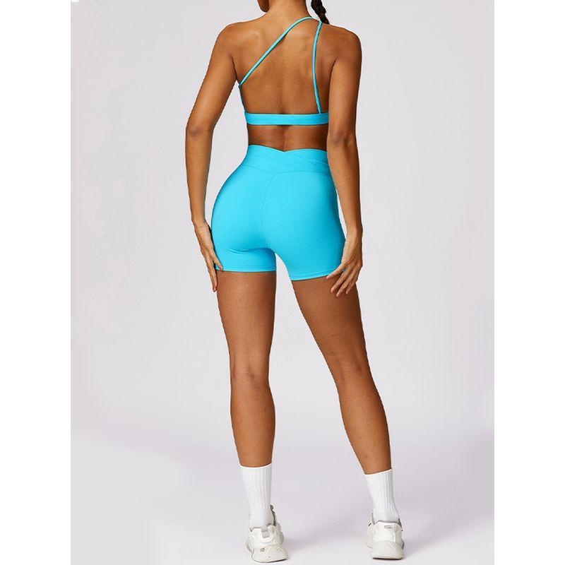 Cross V-Shaped Female High Waist Shaping Yoga Shorts