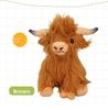Simulation Highland Cow Animal Plush Doll Gentle Stuffed Highland Cow Cattlle Plush Toy Plushie Present designed for Children Boys Girls