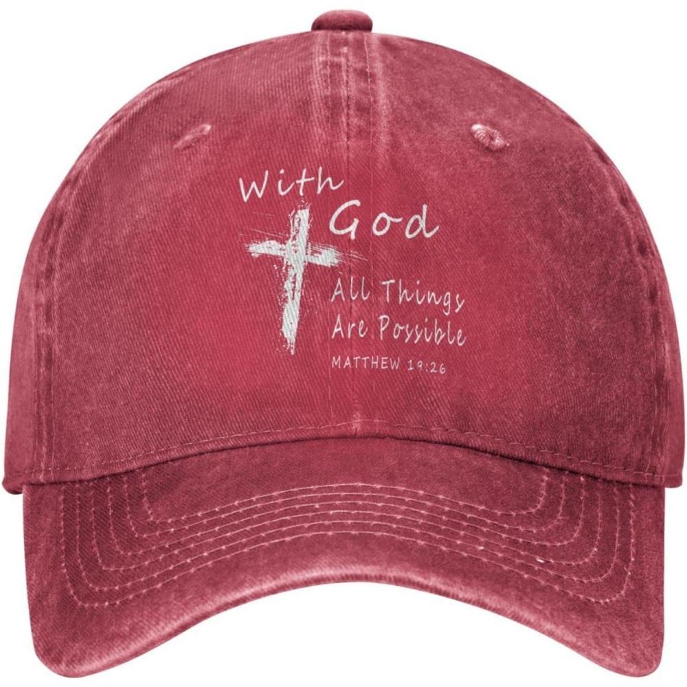 with God All Things are Possible Christian Faith Unisex Baseball Cap