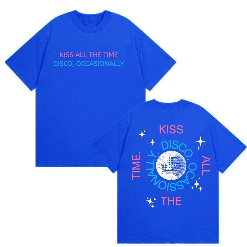Harry Styles Kiss All The Time Disco Occasionally 2026 T Shirt Unisex Women Fashion Harajuku High Quality Cotton Tshirt Streetwear