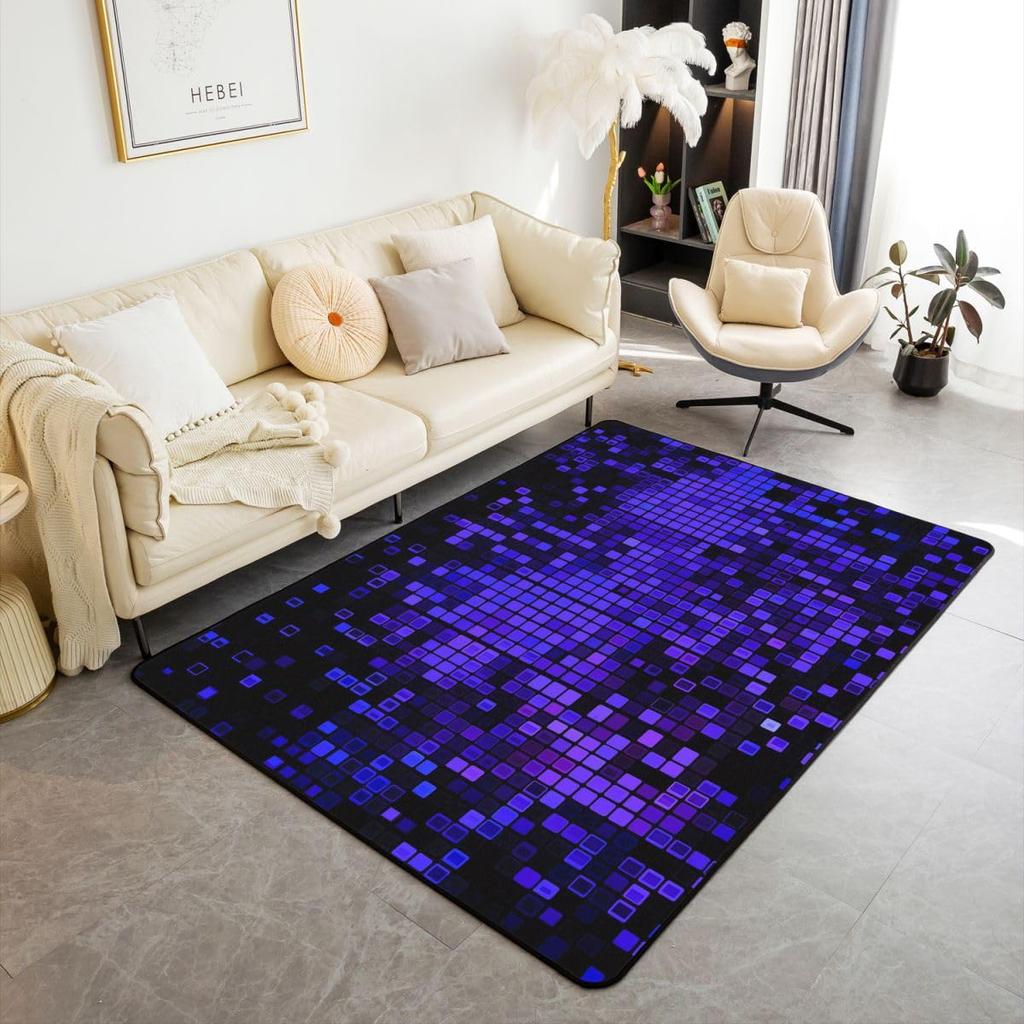 Erosebridal Red and Black Swirl Rugs for Living Room Bedroom - 3D Geometric Abstract Art Area Rug 3 x 5 for Kids Boys Girls, Hole Circle Was