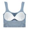 Women Crop Top Fitness Tank Top Padded Sports Bra Casual Streetwear Camisole Female Underwear Removable Pads Seamless Bra