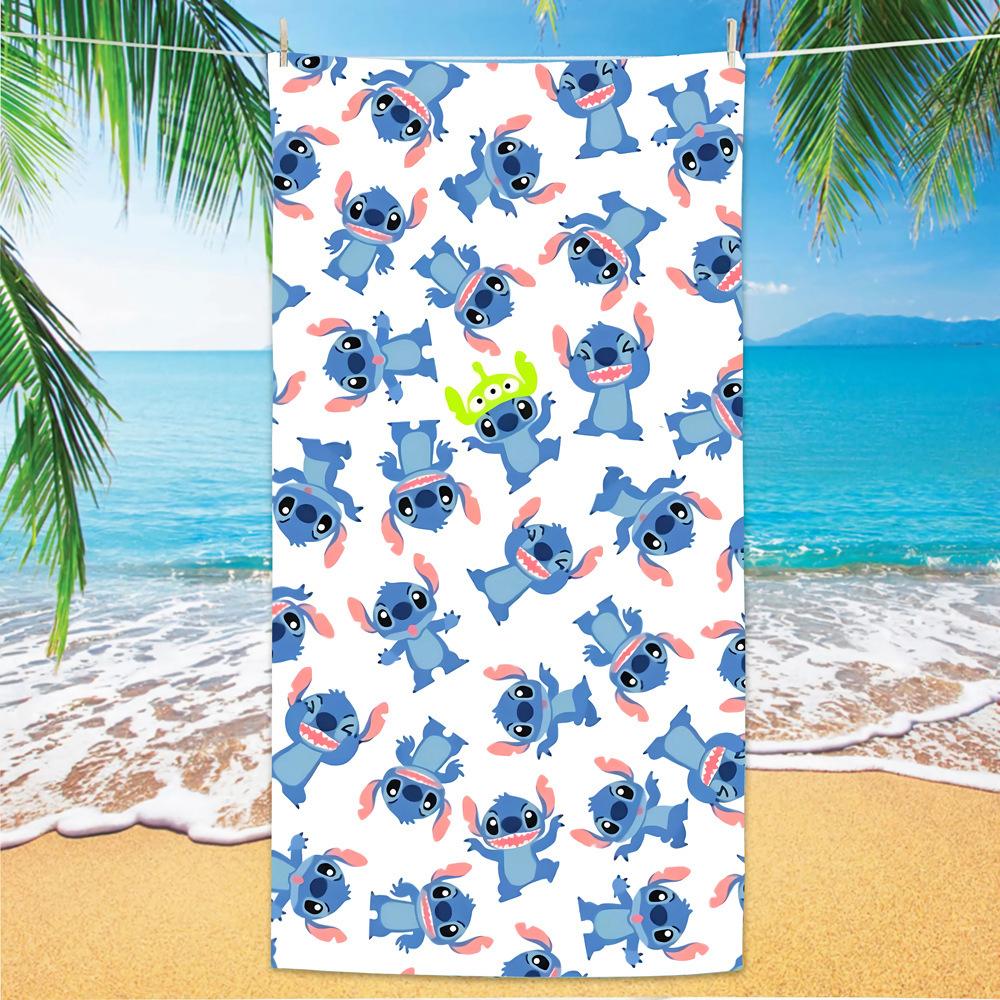 New Printed Beach Towel Stitch Kulomie Beach Towel Children'S Cartoon Towel Cloth