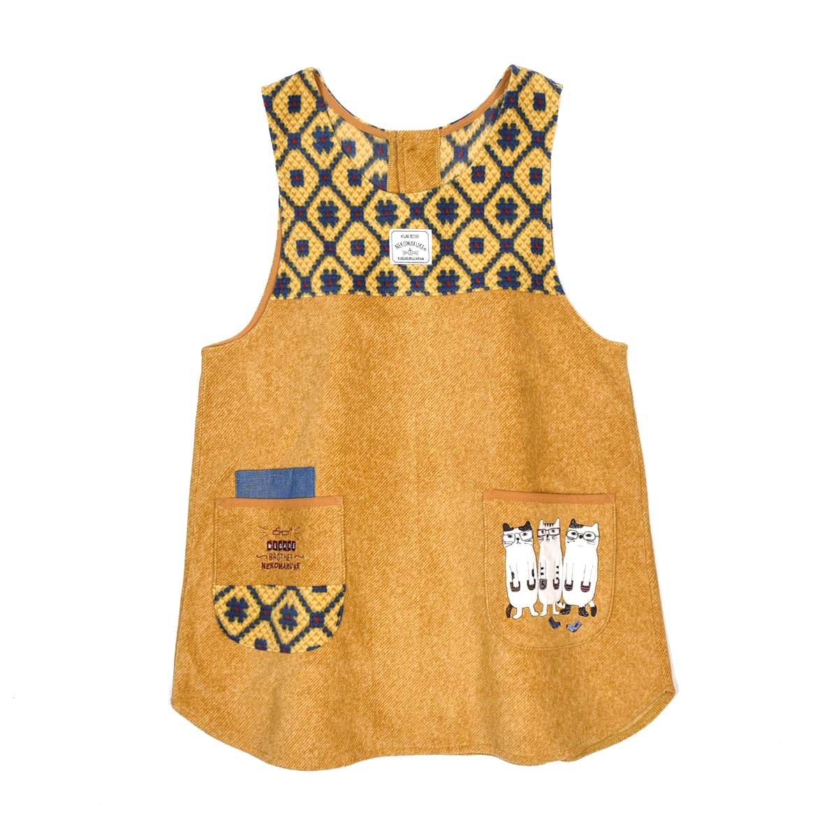 

Флисовый фартук 236639 Желтый [Kusuguru Japan] На пуговицах M-L