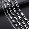 3-11.5mm Men's Stainless Steel Link Figaro Chain Necklace for Women Punk Boy Copper Color Choker Metal Jewelry Accessories Gift
