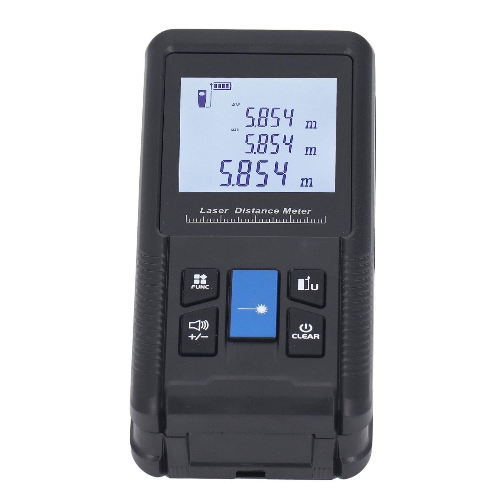 

100 м цифровой дальномер с подсветкой дисплея, несколько режимов, 4 единицы, IP54, ручной дальномер