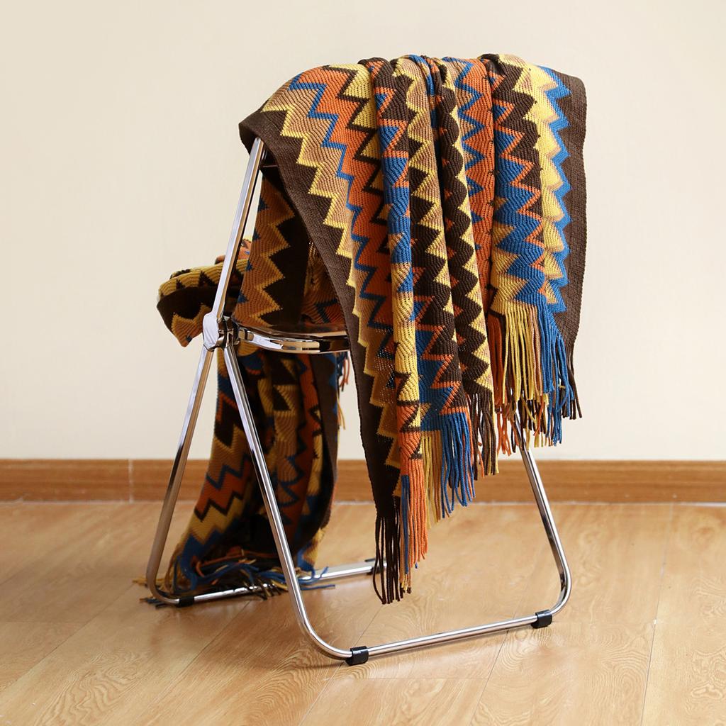 Boho Sofa Přehoz deka Letní Pletená deka Kancelářská deka na zdřímnutí Klimatizační deka