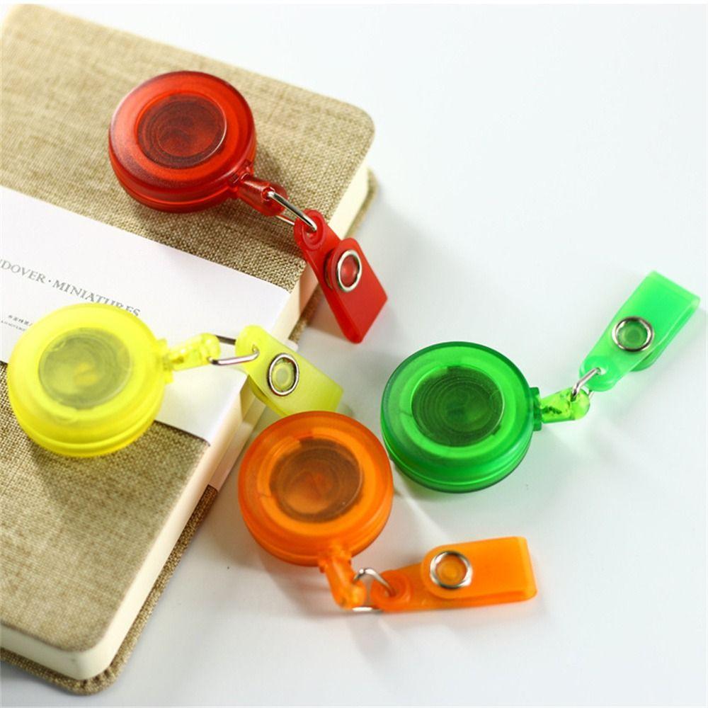 Belt Clip Retractable Badge Reel Anti-Lost Easy-to-pull Buckle ID Card Holder  Name Tag