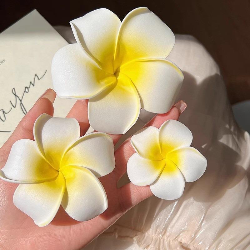 1PC/2PCS/3PCS Hawaiian Plumeria Flower Hair Clips Women Artificial Hairpins Wedding Boho Beach Hair Accessories Gift