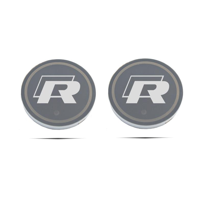 For VOLKSWAGEN VW Color Luminous Car Water Cup Coaster Holder Car Led Atmosphere Light For Volkswagen Golf Polo Passat b6 Tiguan