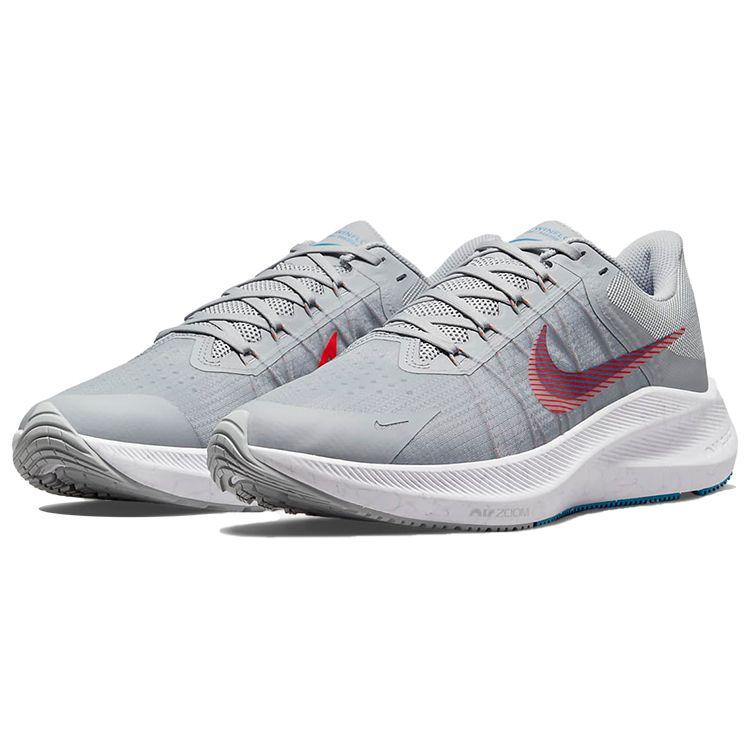 Nike Winflo 8 Wolf Grey Bright Crimson Men Sneakers Pure-Platinum Imperial-Blue CW3419-004