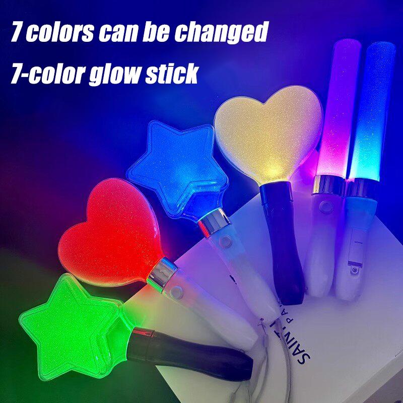 Star Heart Kpop Lightstick Kpop Glow Stick Mini Lightsticks Concert Light Stick Support Rods for Concerts Fans Gifts
