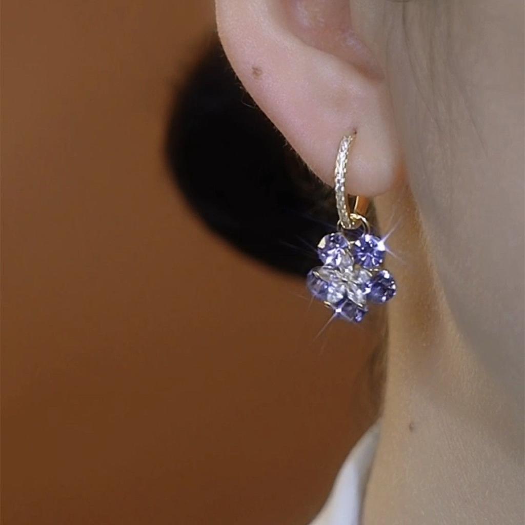 High-End Shiny Zircon Earrings for Women